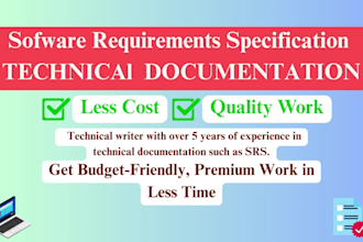 do software requirement specification, srs document, brd, and technical writing