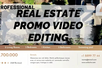 do attractive real estate promo video editing in 24 hrs
