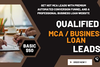 generate hot mca leads that will convert via a lead capturing mca landing page