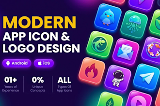 design modern app icon logo for android IOS