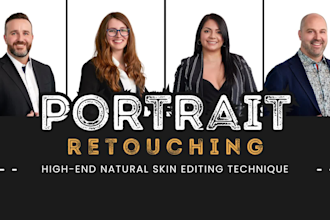 do portrait photo editing, retouching in photoshop