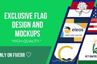 turn your idea into amazing flags design and 3d mockups