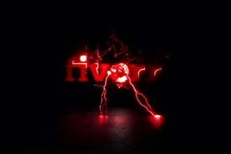 create 8k electric shock logo intro video animation