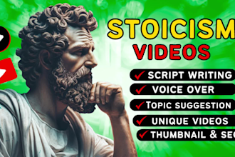 create faceless stoicism videos for youtube automation cash cow channels