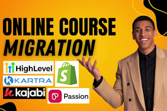 do online course migration to shopify, passion io, kajabi, gohighlevel, skool