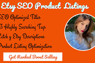 optimize etsy listing with SEO title, tags and description