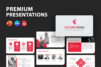 design redesign powerpoint presentation, pitch deck with animation
