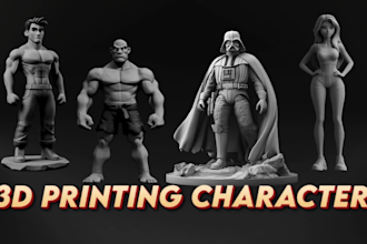 sculpt 3d model toys, action figure and character for 3d printing and rendering