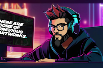 create custom animated kick or twitch stream overlay scenes and gaming logo