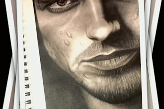 draw realistic pencil sketch from photo