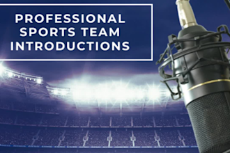 record a voice over like a sports announcer