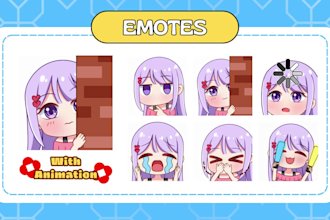 draw custom emotes, animated emotes, vtuber for stream