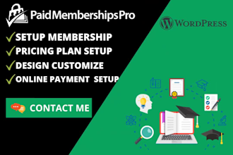 build wordpress membership website or setup paid membership pro in your website