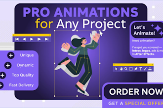design custom 2d motion graphics and professional logo animation