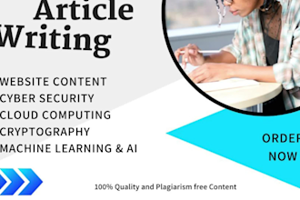 do technical writing, website content and blog post on cyber security