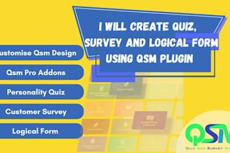 create quiz,  survey and logical form using qsm plugin