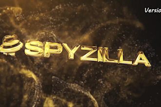 create 3d logo animations particle gold