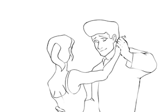 2d line art animation, outline animation, minimalist animation, sketch animation