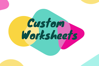 create custom science, english ,maths worksheets for kids
