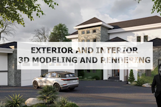 create sketchup and revit 3d model and 3d rendering