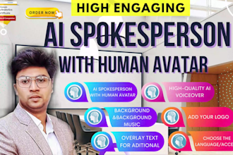create ai spokesperson video with a human avatar
