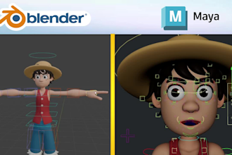 3d rigging professionally in blender and maya