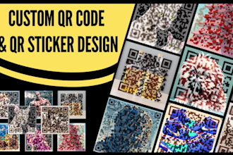 design unique qr code or stickers