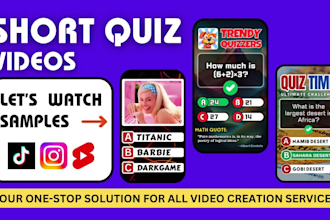 create quiz shorts or trivia videos for tiktok creativity program
