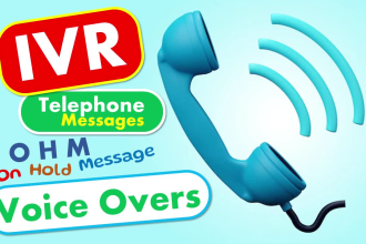 record IVR telephone messages and commercial voiceovers