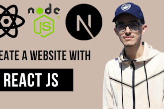create a react js website or web app