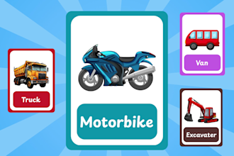 create attractive custom flashcards for educational purpose