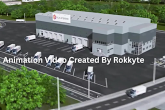 create 3d industrial animation 3d factory workflow process 3d product animation