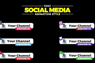 design social media lower thirds pop ups stream and youtube