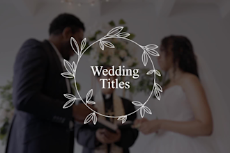 animate professional wedding titles