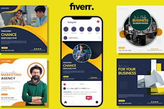 design creative social media posts for facebook or instagram