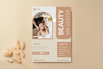 design luxury beauty salon and spa flyers