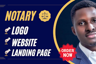 build highly responsive notary website, landing page, design notary logo