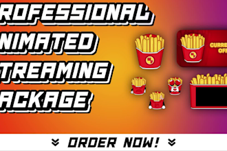 design professional animated twitch overlay stream package