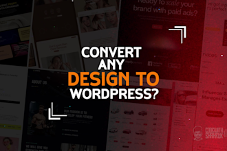 convert xd, psd, illustrator, figma to elementor wordpress site within 24 hours