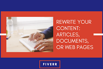 rewrite web content or articles