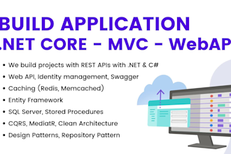 develop web application, web API with dot net core or mvc