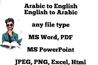 transcribe and translate english, arabic