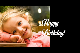 create photo slideshow video, birthday memorial tribute or wedding montage