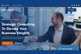 build consulting website financial, business consulting website coaching website