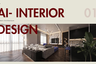 do ai interior design using sketchup, realistic render fast and affordable