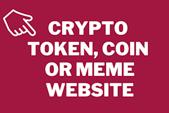 design your best crypto token, coin or meme website