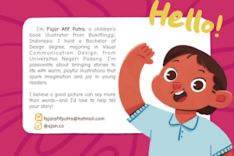 draw professional children story book illustration