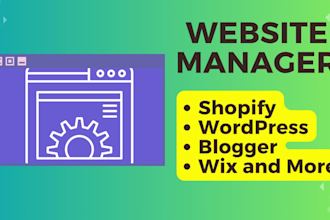 shopify, wordpress and blogger website manager and maintenance