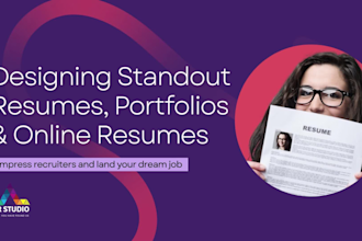 design professional resume, portfolio, or online resume