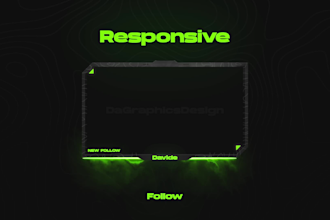 create an webcam overlay responsive to alerts, follow, sub, cheer etc